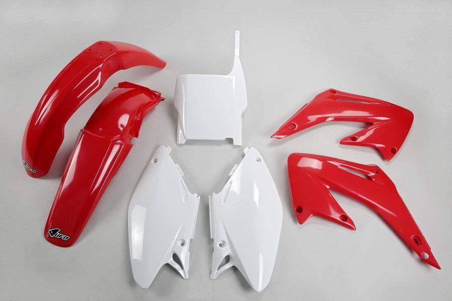 Kit plastiques UFO Rouge blanc HONDA CR 125 / 250 - 2005>2008