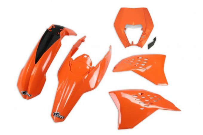 kit plastique orange ktm exc 2009 - kit plastique orange ktm excf 250 2010- kit plastique UFO