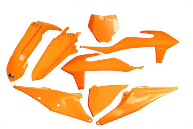 kit plastique orange fluo ktm sx 2019 - kit plastique orange fluo ktm sxf 250 2022-