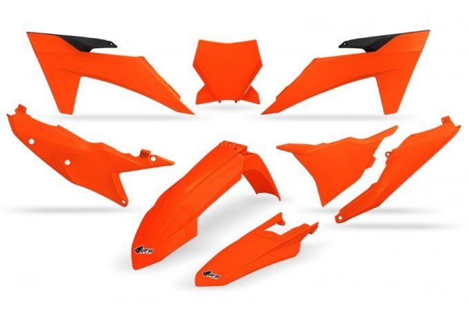 kit plastique orange fluo ktm sx 2023 - kit plastique ktm sx 125 2023 - kit plastique ktm sxf 2023 -