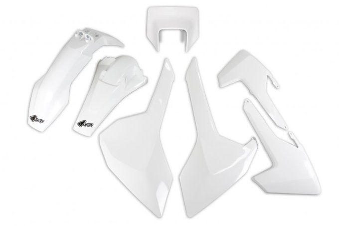 kit plastique ufo blanc , kit plastique husqvarna , kit plastique 2017 ,2018 ,2019 , kit plastique t