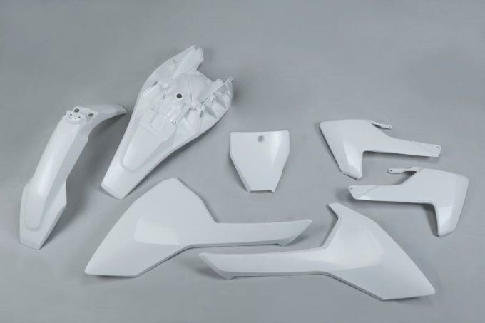 kit plastique ufo blanc , kit plastique husqvarna , kit plastique tc 85 , kit plastique 2018 ,2019 ,
