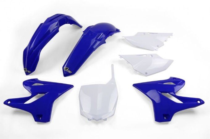 kit plastiques ufo bleu & blanc , kit plastiques yamaha yz 125 , kit plastiques yamaha 250 