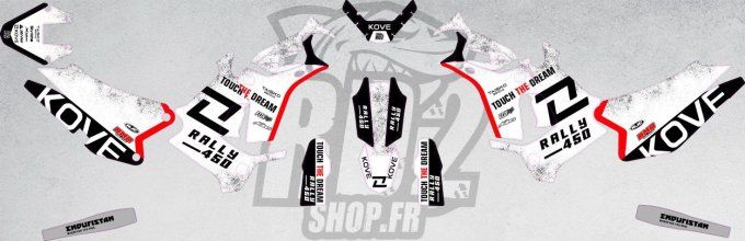 Kove - 450 - Regular - Gauloise- kit deco - BLANC - 800 - 800x - autocollants -STICKERS -