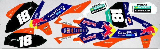 KTM - 50- Sx-50sx- 2016-2020-2021-2022-2023-kit deco -gopro -redbull-