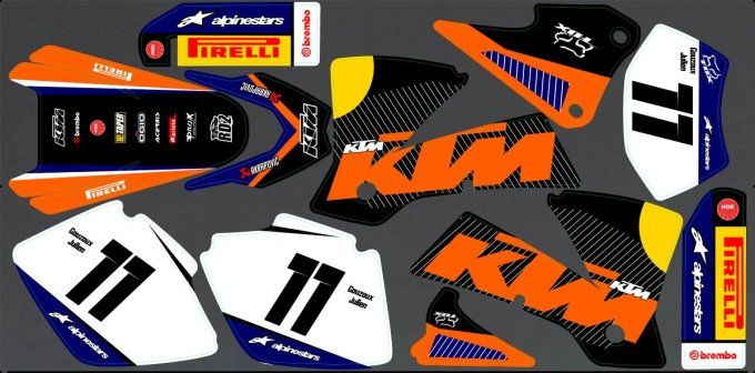 KTM -EXC - sxf - sx - 2002 - 2003 - 2004- kit deco -