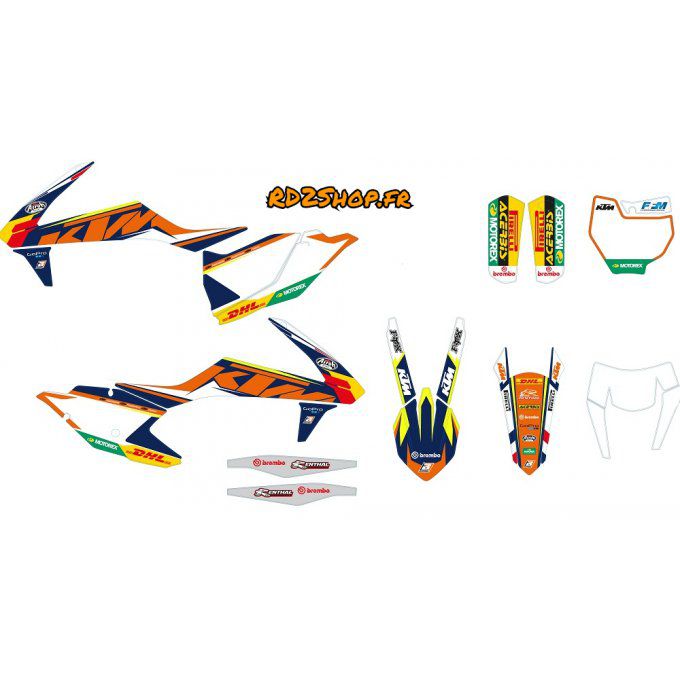 Kit déco Complet KTM SX / SXF ( 2016 à 2018) EXC ( 17 à 19 )