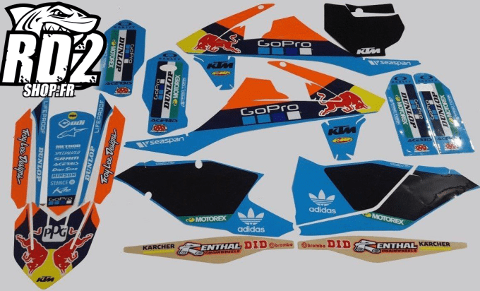 Kit déco Complet KTM SX / SXF ( 2016 à 2018) EXC ( 17 à 19 )