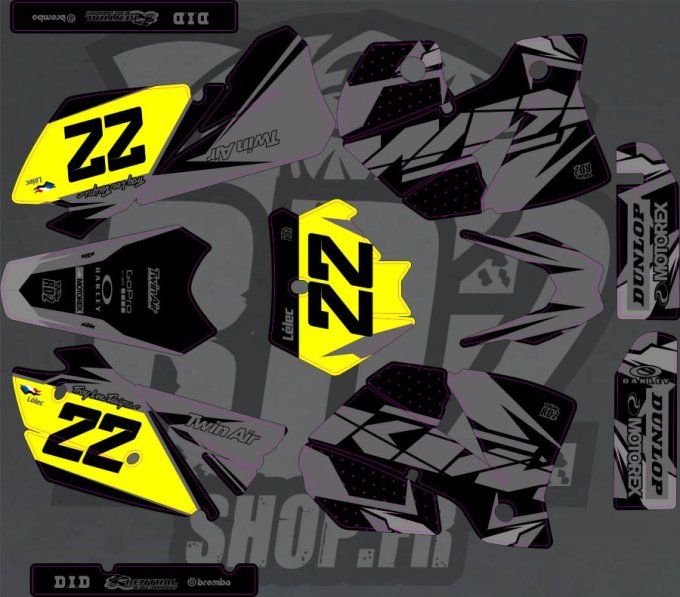 KTM - Sx 2003 - 2004 - 2005 - gris - noir - kit deco -