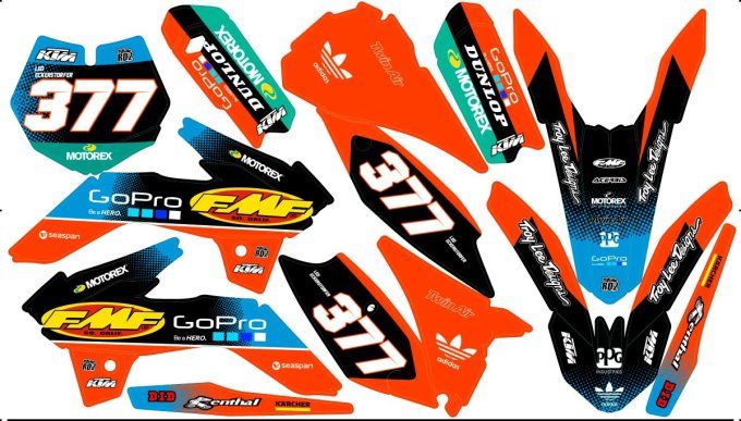 Ktm Sx 85 2013-2017 - kit deco - fmf- gopro - graphics -