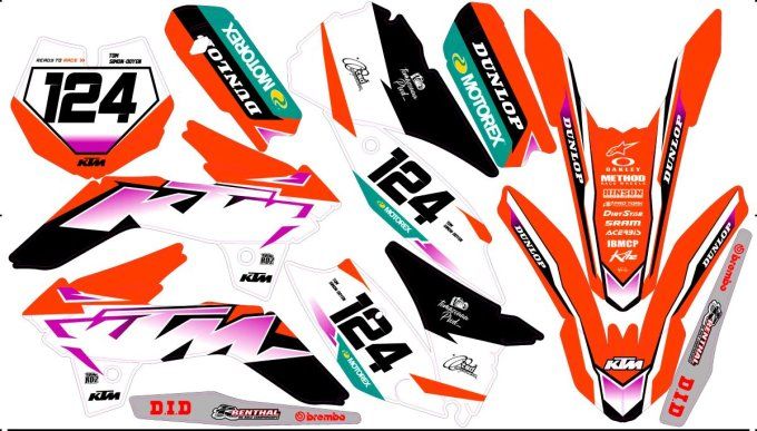 Ktm - Sx 85 - kit deco - origine - 2013-2014 - 2015 - 2016 - 2017 -