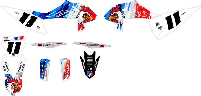 KTM SX france - kit deco team france sxf ktm - kit deco france ktm sxf 2023 -