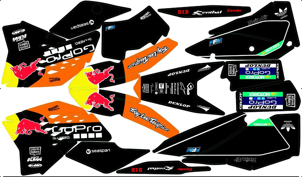 Kit déco Semi-perso KTM SX / SXF / EXC ( 2003 à 2011 )