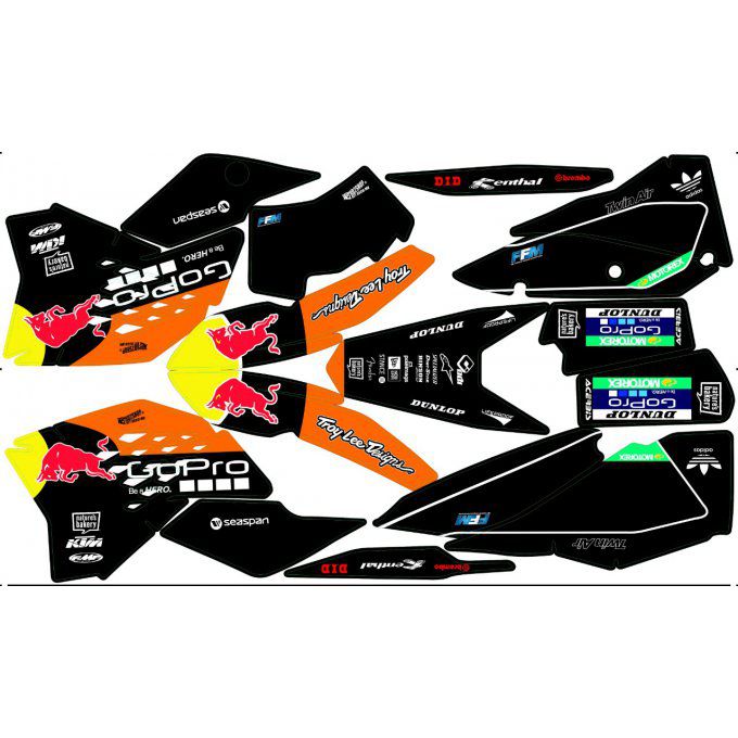 Kit déco Semi-perso KTM SX / SXF / EXC ( 07 à 11 ) gopro