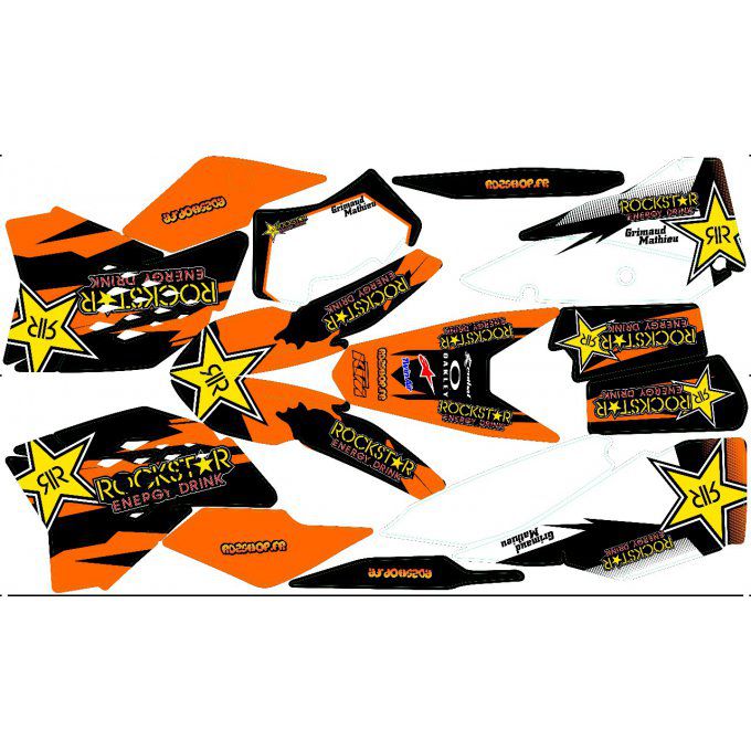 kit deco autocollant rockstar ktm exc sx sxf 