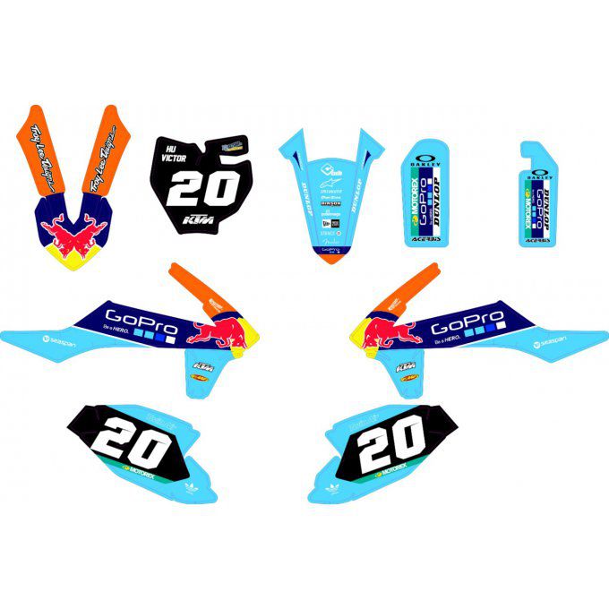 Kit déco Semi-perso KTM SX 50 / 65 gopro 2020 , 2021 , 2022 rd2shop