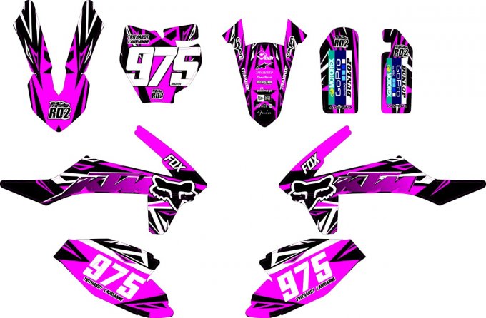 Kit déco Semi-perso KTM SX 50 / 65 / 85 ( 2005 à 2022 ) -  rd2shop