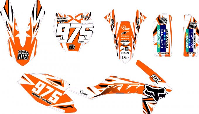 Kit déco Semi-perso KTM SX 50 / 65 ( 2005 à 2022 ) -  rd2shop