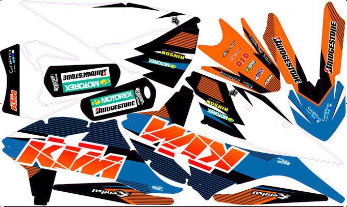 Kit déco Perso KTM SX / SXF / EXC ( 2016 / 2018 / 2019 / 2020 /  2021 )