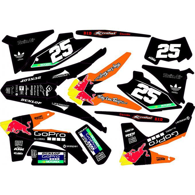 Kit déco perso KTM exc / excf gopro