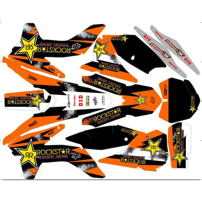 Kit déco Semi-perso KTM SX / SXF / EXC ( 2011 à 2016 )