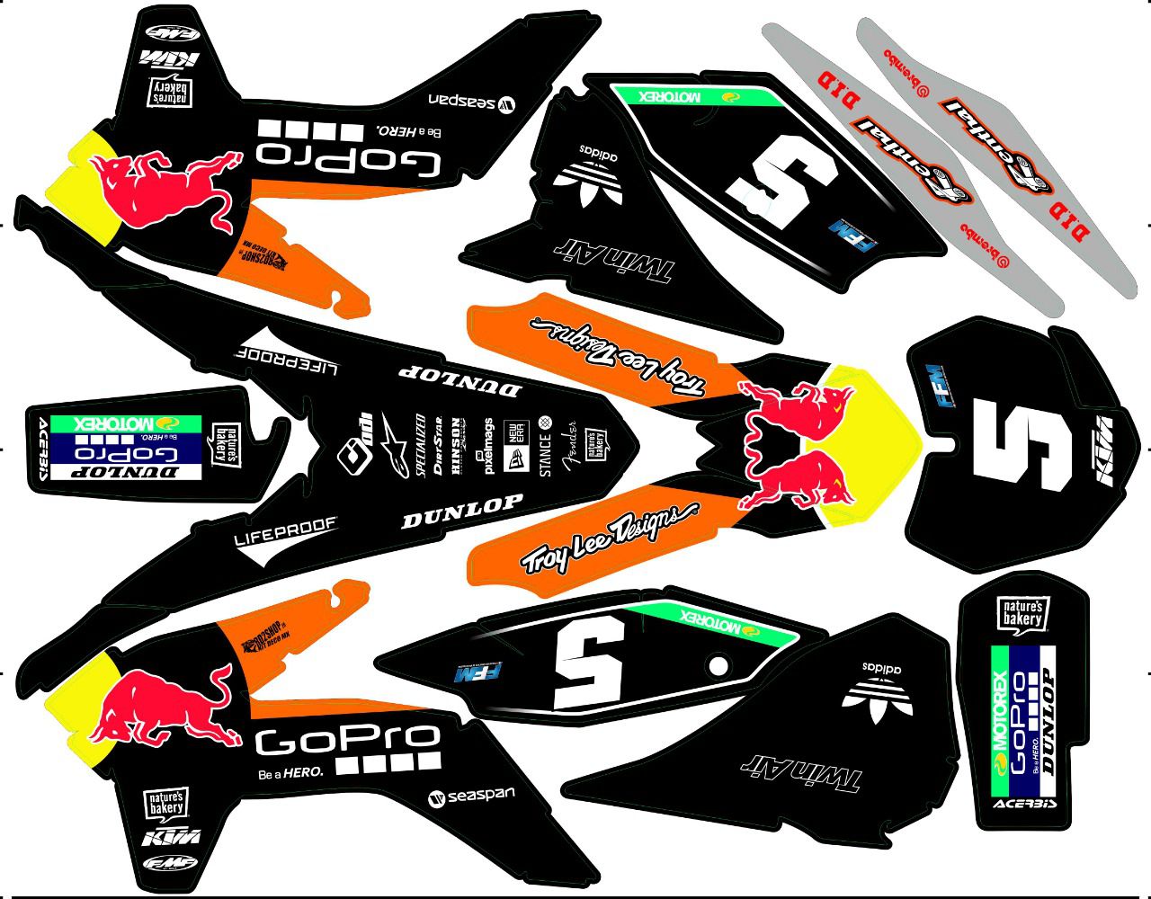 Kit déco perso KTM SX / SXF / EXC ( 2011 à 2019)