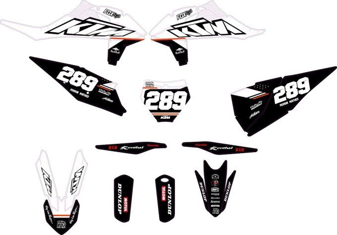 KTM SX 125-150-250  SX-F 250-350-450 2019-2022 289 - kit deco - graphics -