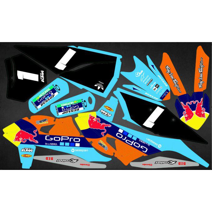 Kit déco Semi-perso KTM SX /  SXF / EXC  ( 2019 / 2020 / 2021 / 2022 )