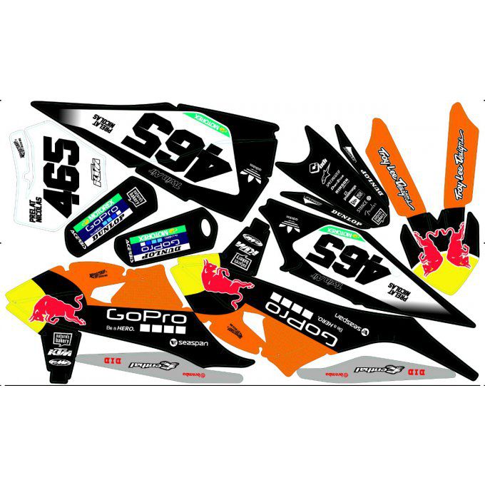 Kit déco Semi-perso KTM SX /  SXF  / EXC ( 2019 - 2020 - 2021 - 2022 )