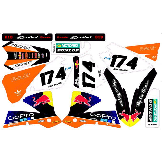 Kit Déco autocollant GOPRO ktm sx 2004 2005 2006