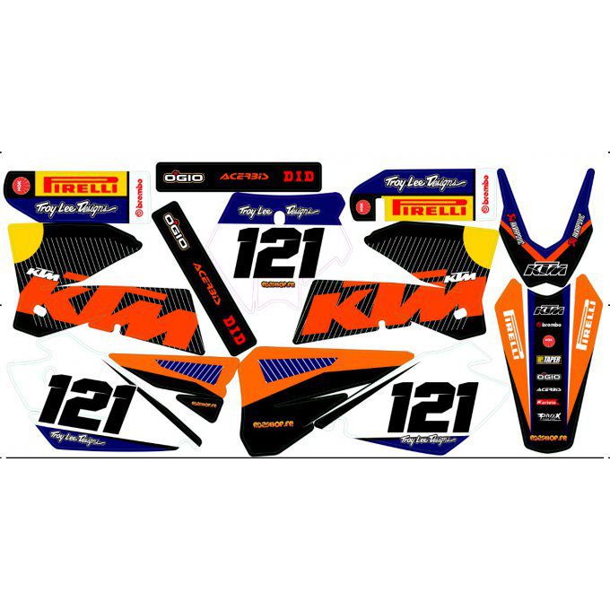 kit deco ktm exc - sx - sxf 2006 - 2007 - 2004 - 2005