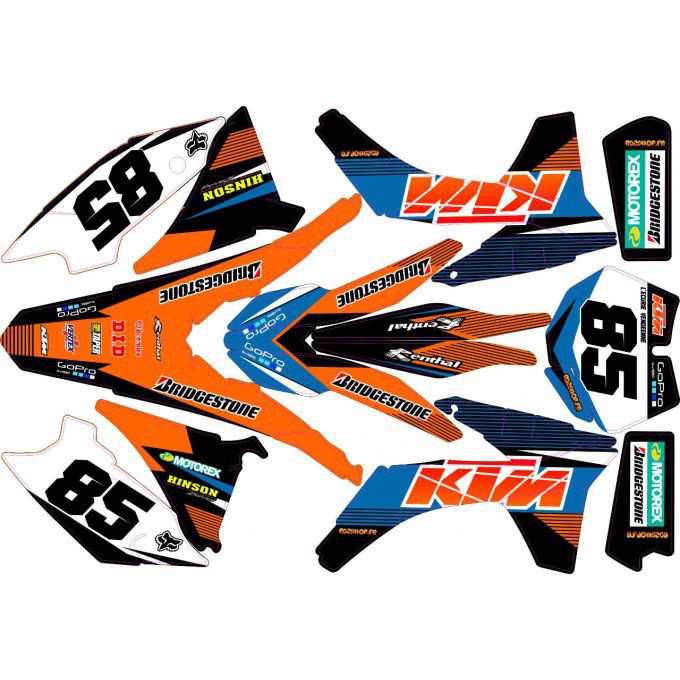 Kit déco Perso KTM SX / SXF / EXC ( 2011 à 2019 )