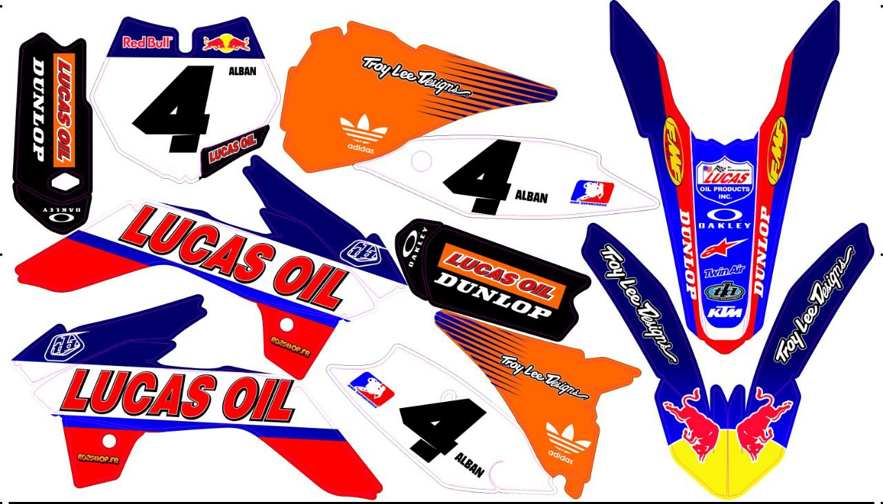 Sticker kit deco pour moto cross KTM SX85 SX 85  Très haute qualité 2006 à 2012 