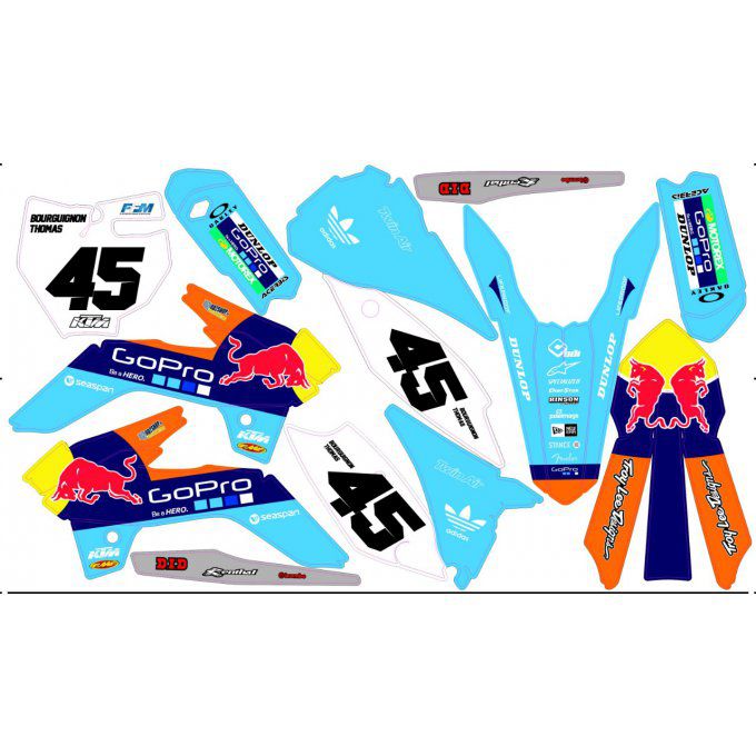 Kit déco gopro redbull KTM SX 85 ( 2017 - 2018 - 2019 )