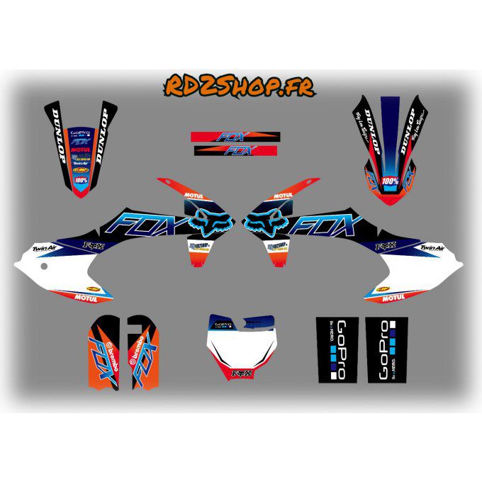 Kit déco complet KTM SX50 / SX 50 ( 2016 / 2017 / 2018 / 2019 / 2020 / 2021 / 2022 / 2023 / 2024 )