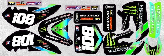 KX 65 - kit deco - kawa - monster - perso - nom - numéro - rd2shop -