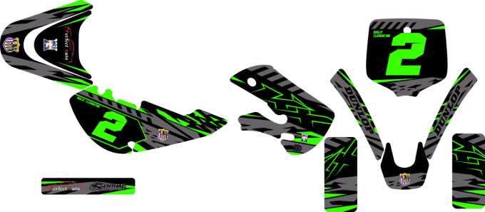 KX 65 - kit deco - perso - graphics - kawasaki - kx 85 - rd2 -