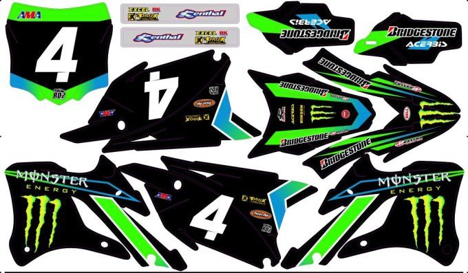 KX 85 - 2022 - 2023 - 2024 - kit deco - graphics - perso - rd2 - kx85 -