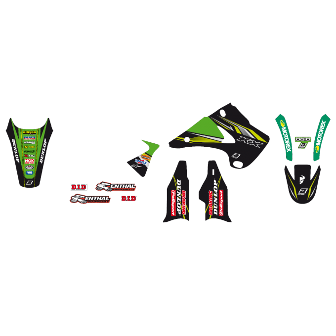 Kit déco KAWASAKI  KX 125 / 250 ( 2003 à 2008 )