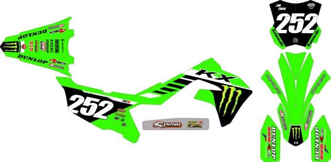 KXF 250 - kxf 450 - 2021 - 2022 - 2023 - 2024 - monster - usa - kit - deco - graphics - stickers-