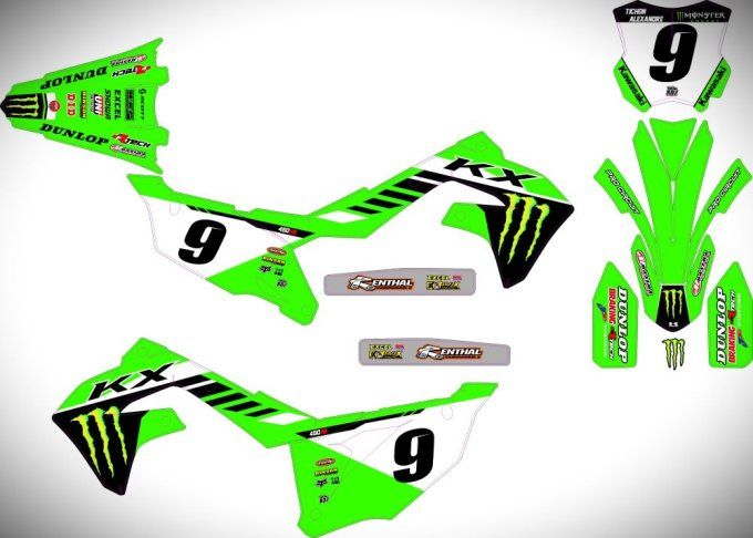 KXF 450 2019-2023 KXF 250 2021-2023  - 2024 - kit deoc - stickers - graphic -