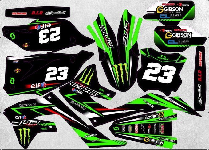 KXF 450 -2019-2023- KXF 250 -2021-2024 - kit deco - bud -