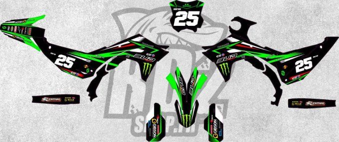 kit deco - bud - racing - kxf  - kx - 250 - 40 - kawasaki - team - graphics - stickers -