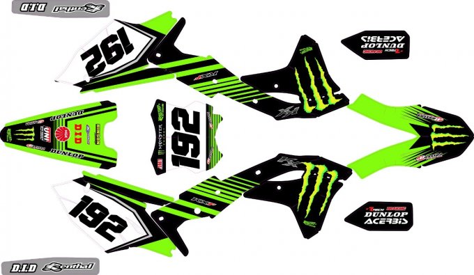 Kit déco Semi-perso Kawasaki KX 125 / 250  - tomac 