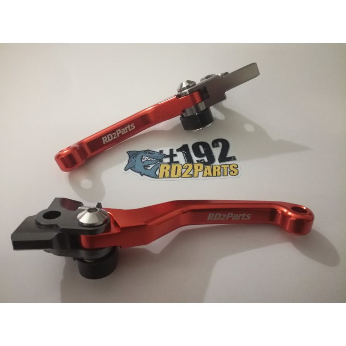  Paire de leviers retournable RD2Parts pour motocross SX 125 / SX 144 / SX 150 / SXF 450 Année 2009 