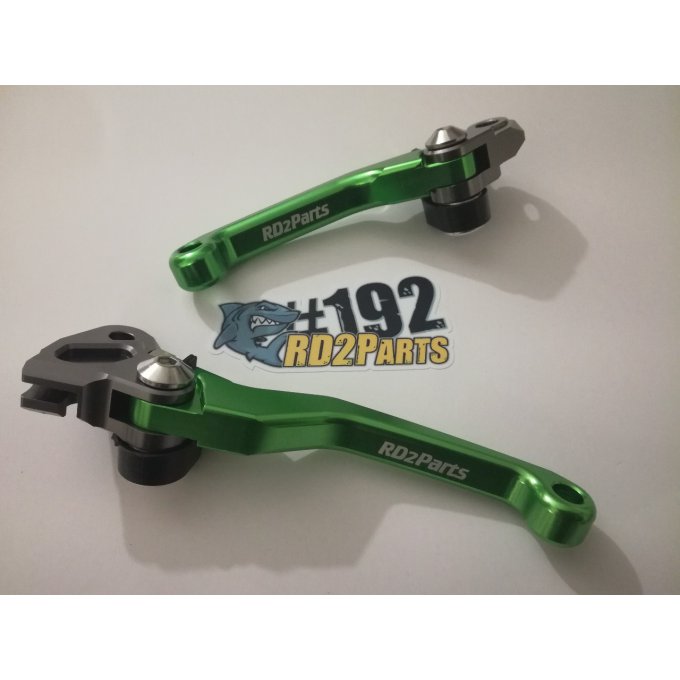 Paire De Leviers De Frein Et Embrayage Accossato Pour Kawasaki KDX 250 (1993-1996) - KLX250D
