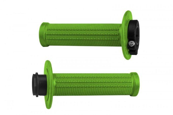 motocross-grips-lock-on-grips-vert-poignée-mx