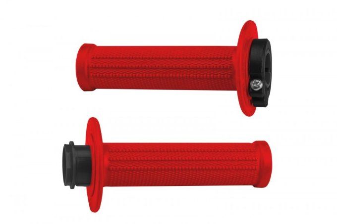 motocross-grips-lock-on-grips-rouge - poignée - mx - guidon