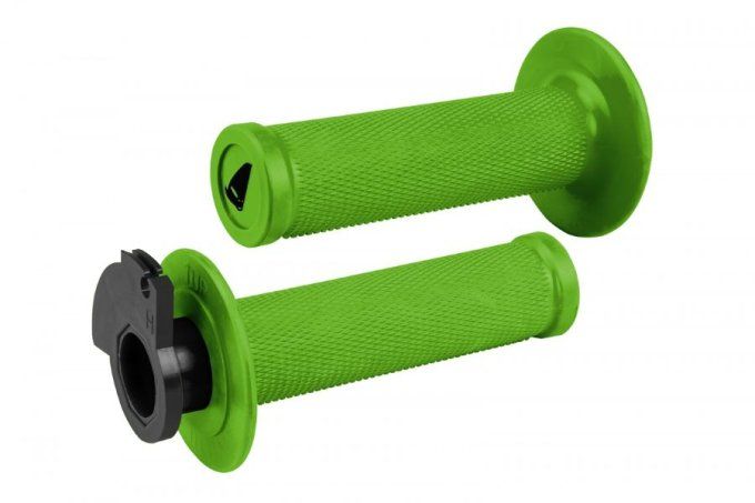 motocross-grips-lock-on-grips-vert-poignée-motocross