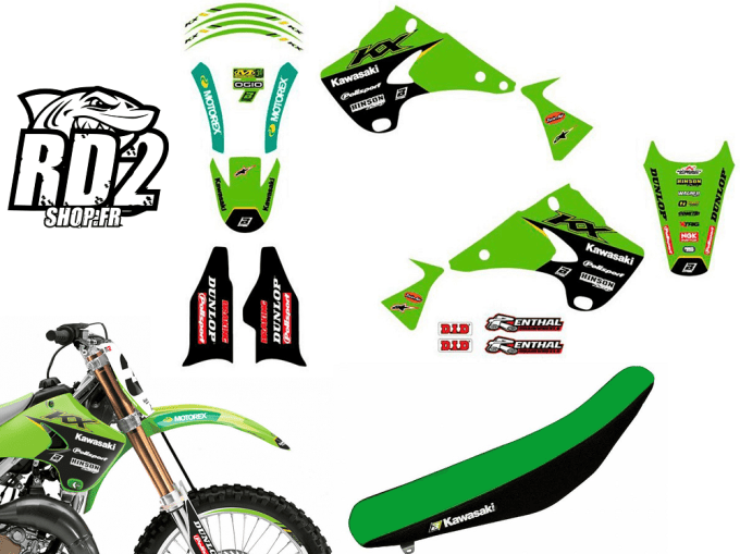 pack - kit deco- - graphics - decal - autocollant - kx 125 - kx 250 - kawasaki - rd2shop - 